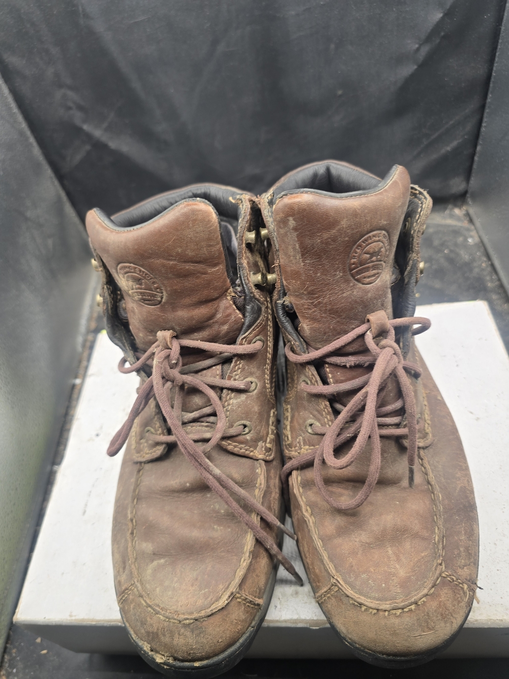 Men's Brown Leather Work Boots